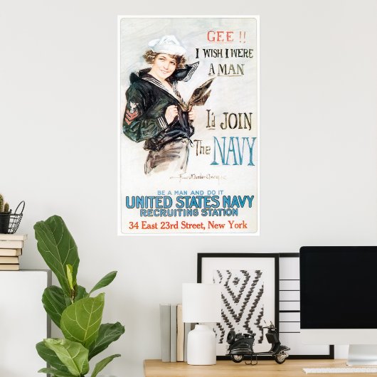 Gee I Wish Ich wäre ein Mensch Poster (Heimbüro)