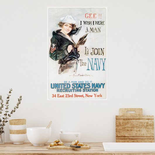 Gee I Wish Ich wäre ein Mensch Poster (Küche)