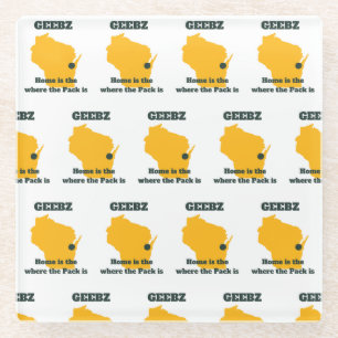 Geebz Green Bay Glass Untersetzer! Glasuntersetzer