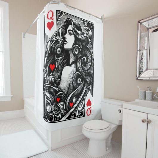 Geehrte Herzdame Duschvorhang (Beispiel)