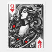 Geehrte Herzdame Fleecedecke (Vorderseite)