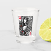 Geehrte Herzdame Schnapsglas (Vorderseite)