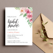 Geeignet Brautparty Floral Wasserfarben Grüne Einladung