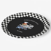 Geeignet für die Hühnerfamilie Pappteller (Schrägansicht)