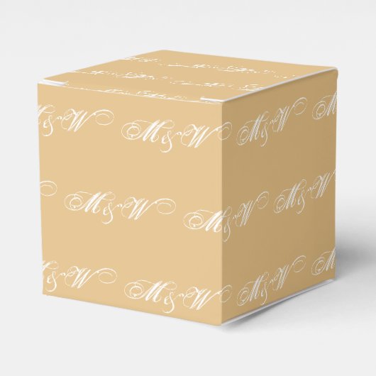 Geeignet für ein weißes Monogramm Kamelgeschenk Geschenkschachtel (Vorderseite)
