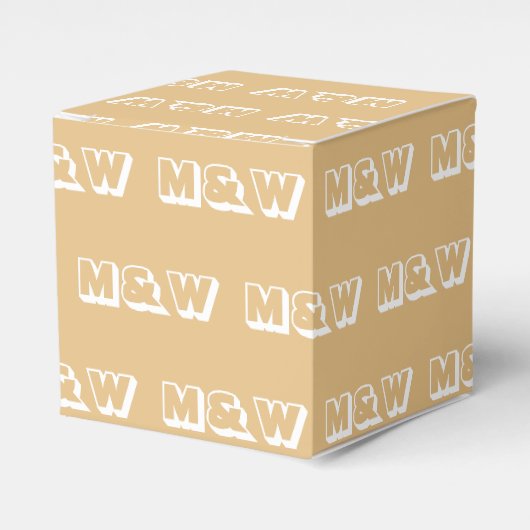 Geeignet für ein weißes Monogramm Kamelgeschenk Geschenkschachtel (Vorderseite)