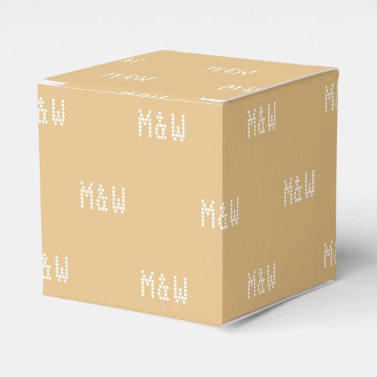 Geeignet für ein weißes Monogramm Kamelgeschenk Geschenkschachtel (Vorderseite)
