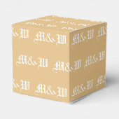 Geeignet für ein weißes Monogramm Kamelgeschenk Geschenkschachtel (Rückseite)