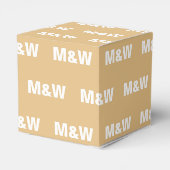 Geeignet für ein weißes Monogramm Kamelgeschenk Geschenkschachtel (Rückseite)