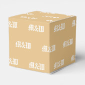 Geeignet für ein weißes Monogramm Kamelgeschenk Geschenkschachtel (Rückseite)