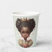 "Geeignet für eine Königin: Afrikanische amerikani Pappbecher (Vorderseite)