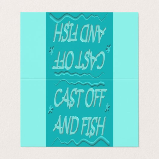 Geeignet für Fischer und ihre Freunde Visitenkarten (Außenseite Aufgefaltet)