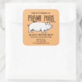 Geeignet für frische Schweinefleischerzeugnisse Quadratischer Aufkleber (Tasche)