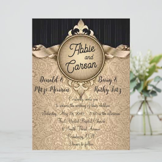 Geeignet für Hochzeitsfeiern auf Royals Einladung (Stehend Vorderseite)