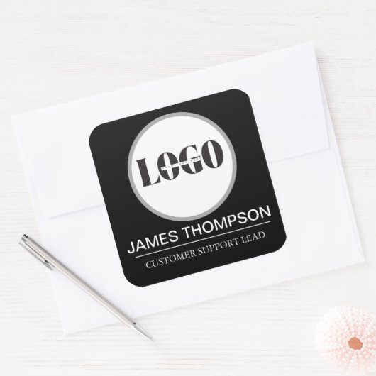 Geeignet für Ihr Geschäftsteam Quadratischer Aufkleber (Umschlag)