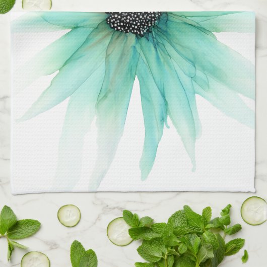 Geeignet! Grüne Ostern - große Blume- Geschirrtuch (Gefaltet)