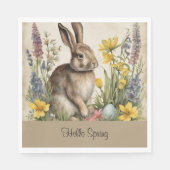 Geeignet Vintag Ostern Bunny Egal Blüte Serviette (Vorderseite)