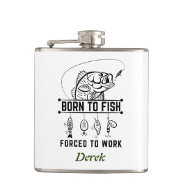 Geeignete Fischgeschenke, Geboren zum Fischen Flachmann