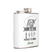 Geeignete Fischgeschenke, Geboren zum Fischen Flachmann (Rechts)