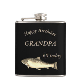 Geeignete Forelle Happy 60. Geburtstagsgrandpa Flachmann