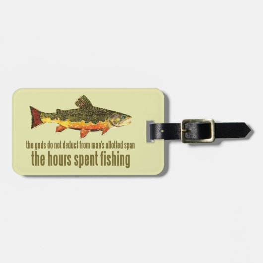 Geeignete Forellenfischerei Gepäckanhänger (Vorderseite horizontal)