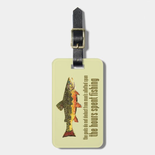 Geeignete Forellenfischerei Gepäckanhänger (Vorderseite vertikal)