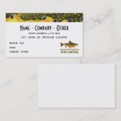 Geeignete Forellenfischerei Visitenkarte (Vorne/Hinten)