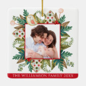 Geeignete Foto-Grünflächen und Holiday-Cookies Keramikornament (Rückseite)