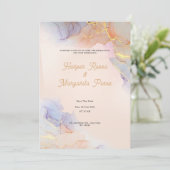 Geeignete Golden Minimalistisch Islamic Wedding Einladung (Stehend Vorderseite)