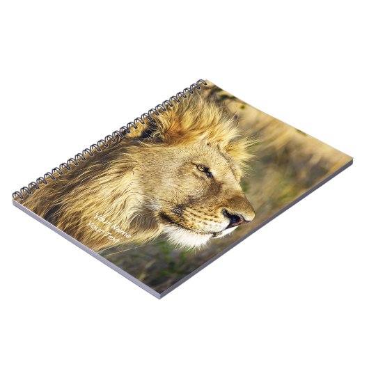 Geeignete Lion Head Wildcat African Wildlife Notizblock (Linke Seite)