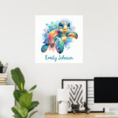 Geeignete Meeresschildkröte Poster (Heimbüro)