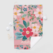 Geeignete Niedliche Vintage Blume Geschenke für Fr Golfhandtuch (Insitu)