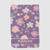 Geeignete Niedliche Vintage Blumengeschenke für Fr Golfhandtuch (Vorderseite)