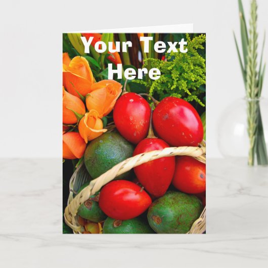 Geeignete tropische Früchte Karte (Vorderseite)