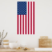 Geeignete vertikale Anzeige des Feldes United Staa Poster (Küche)