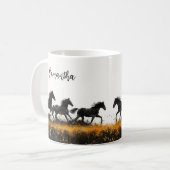 Geeignete Wild Pferde und Wilde Blume Tasse (Vorderseite Links)