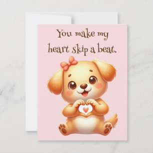 Geeigneter Valentinstag-Hund Feiertagskarte
