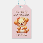 Geeigneter Valentinstag-Hund Geschenkanhänger (Vorderseite)