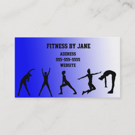 geeignetes Blau Visitenkarte (Vorderseite)