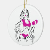 Geeignetes Küken mit Lippenstift-Rosa Keramikornament (Links)