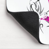 Geeignetes Küken mit Lippenstift-Rosa Mousepad (Ecke)