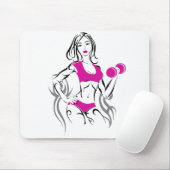 Geeignetes Küken mit Lippenstift-Rosa Mousepad (Mit Mouse)