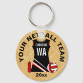 Geeignetes Netball Schlüsselanhänger (Rückseite)