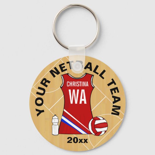 Geeignetes Netball Schlüsselanhänger (Vorderseite)