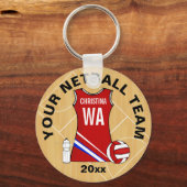 Geeignetes Netball Schlüsselanhänger (Rückseite)