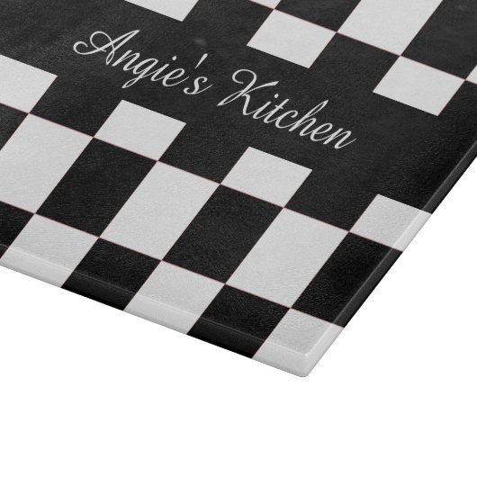 Geeignetes Schwarz-weißes Scheckerbrei-Kitchengerä Schneidebrett (Ecke)