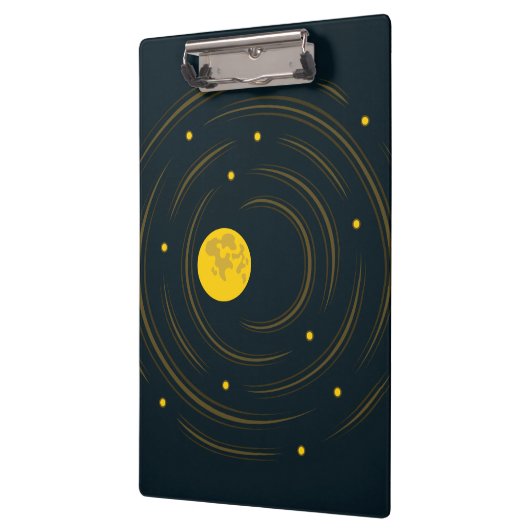 Geek Abstrakt Stars und Mond Klemmbrett (Links)