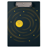 Geek Abstrakt Stars und Mond Klemmbrett (Vorderseite)