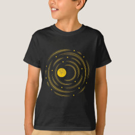 Geek-abstrakte Stern-und Mond-Kinderlange Hülse T-Shirt