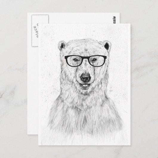 Geek bear postkarte (Vorne/Hinten)